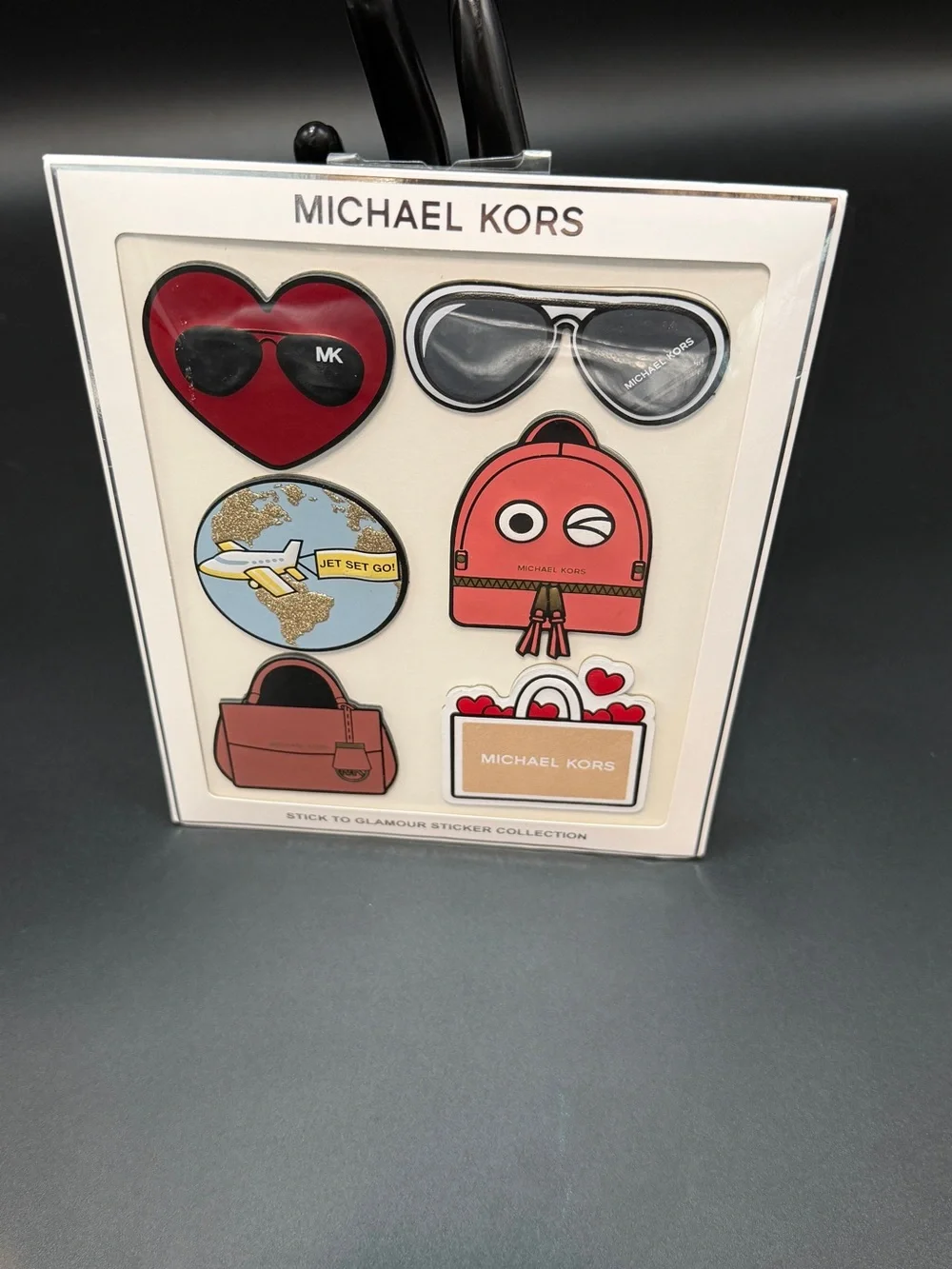 Michael Kors Red and Black Phone Accessories Sticker Set